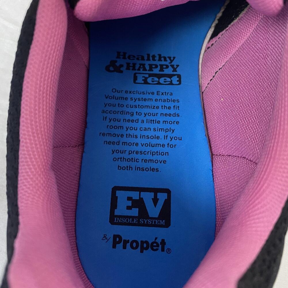 Propet Shoes Womens 13 4E Black Pink Sneakers Extra Volume Orthotic Diabetic - Picture 8 of 11